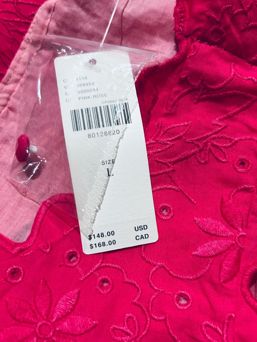 Anthropologie Floral Cutout Halter Camisole in Hot Pink - Picture 2 of 7